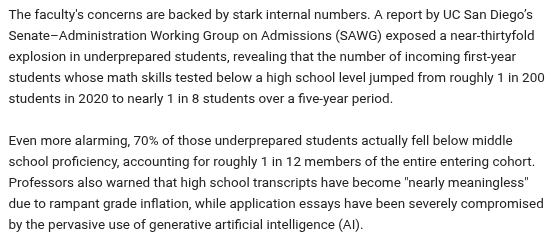 Graphic about grade inflation in SoCal schools